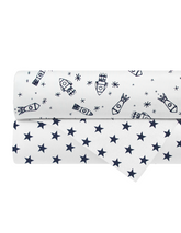 Set de 2 Sábanas de Cajón para Colecho/Corral (74x110) - Cohetes/Estrellas